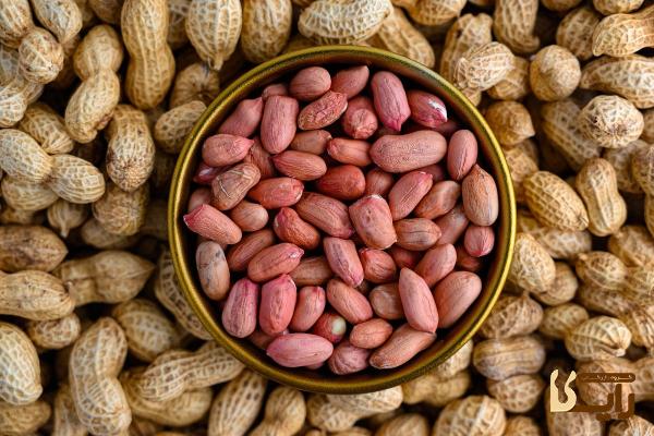 خرید و قیمت بادام زمینی با پوست قرمز